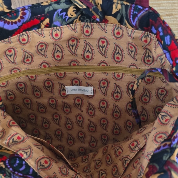 Vera Bradley Small Original Tote in Midnight Garden Paisley Pattern - NWT - Picture 5 of 6